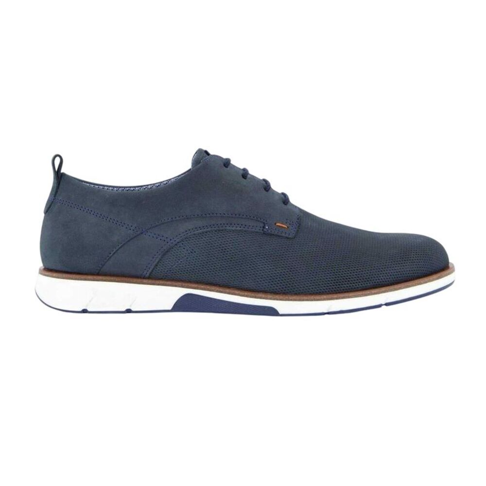 Dune London Mens Balad Leather Shoes / Blue